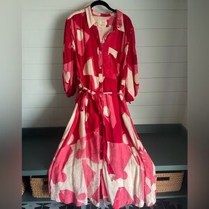 The Mona Linen Shirt Dress By Maeve/Anthropologie